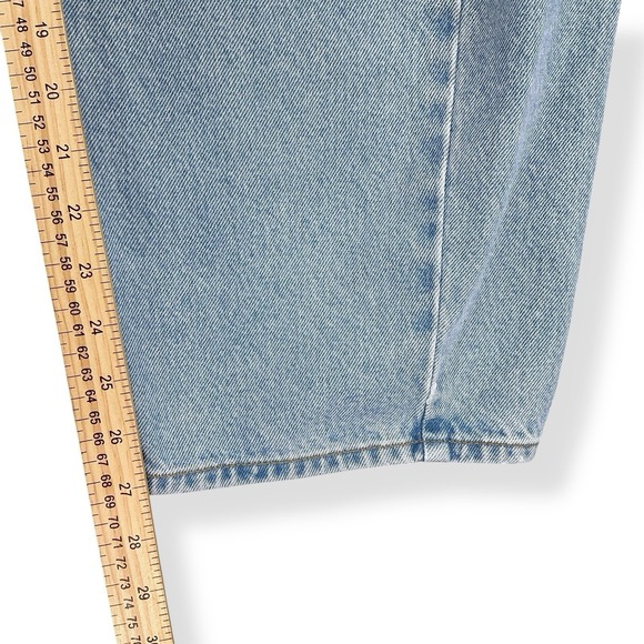 Abercrombie & Fitch Jeans Womens 29 (ACTUAL 31x27) Blue Barrel Relaxed Leg Ankle - Picture 14 of 15